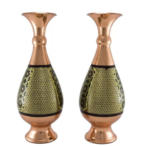 گلدان مس و خاتم کد04